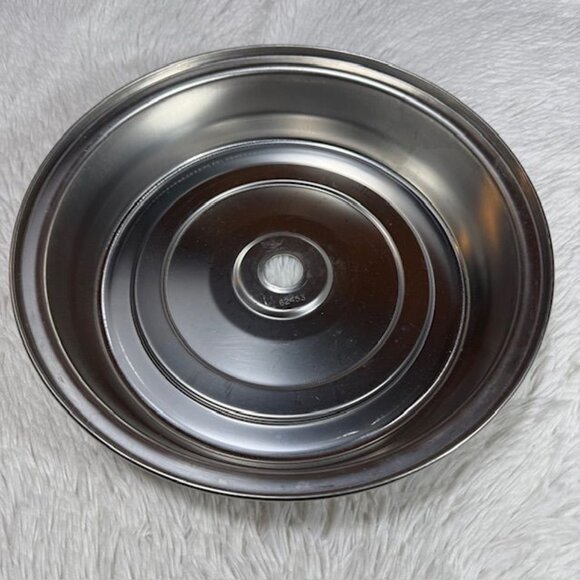 Vintage Vollrath 10.5" Stainless Steel Satin Finish Finger Hole Dome Plate Cover - Picture 6 of 8